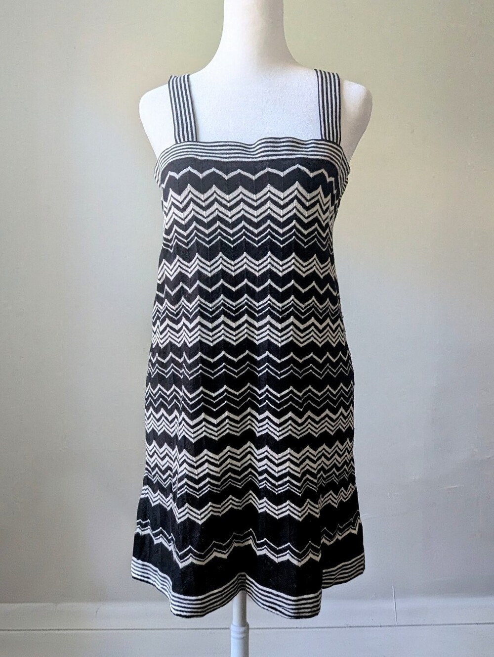 Missoni For Target "Famiglia" Chevron Black & White Knit Tank Dress